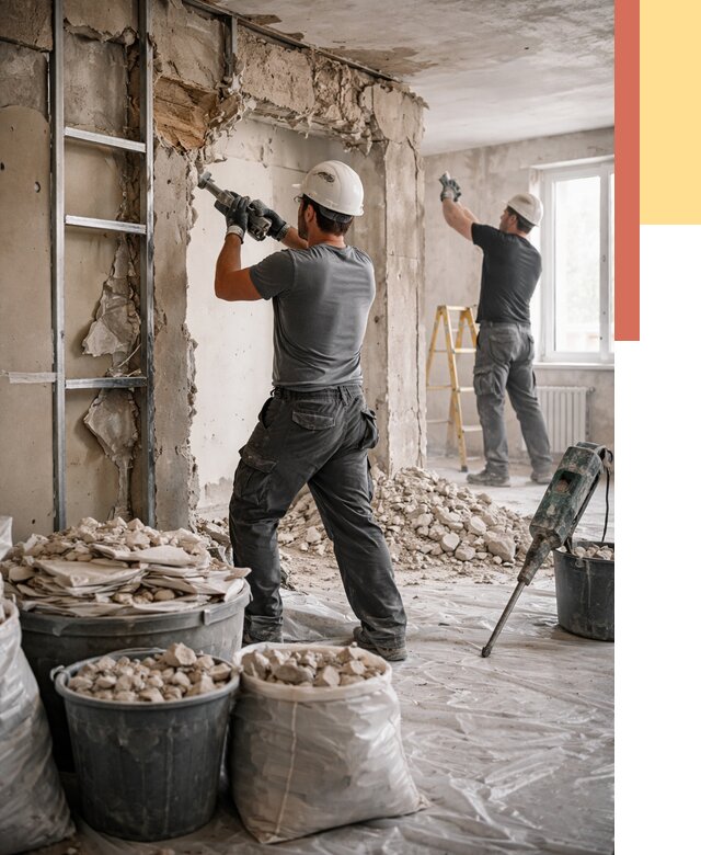 Демонтажные работы в Камышине от 2775 руб. — услуги и цена под ключ | ОТДЕЛОЧНИК-Кмш