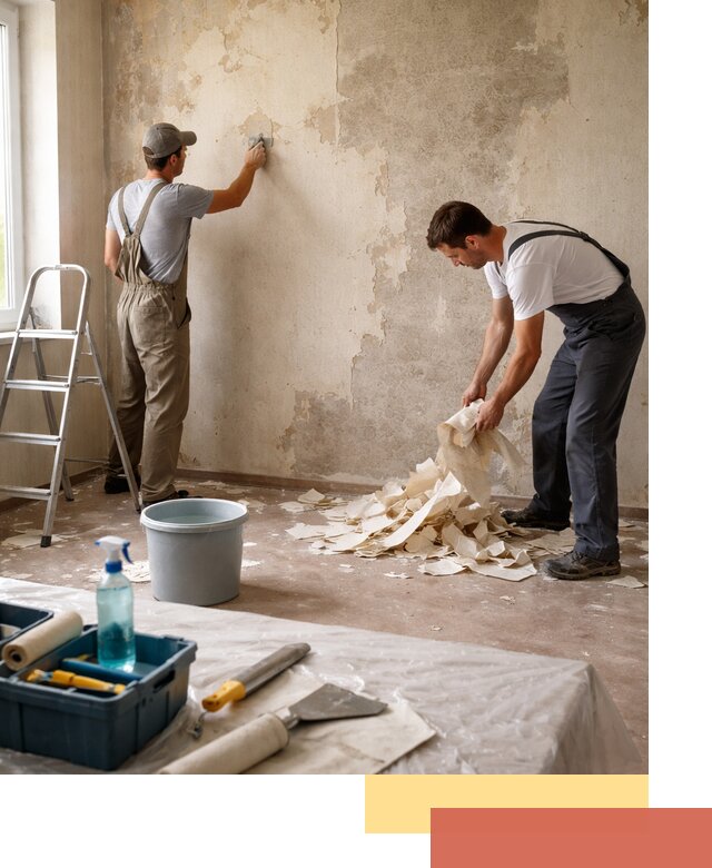 Снятие старых обоев в Камышине быстро и качественно