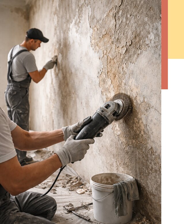 Снятие и удаление краски со стен в Камышине от 2158 руб. — ОТДЕЛОЧНИК-Кмш