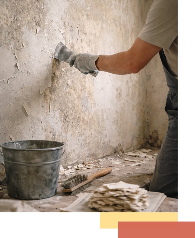 Удаление старой краски со стен в Камышине качественно и быстро