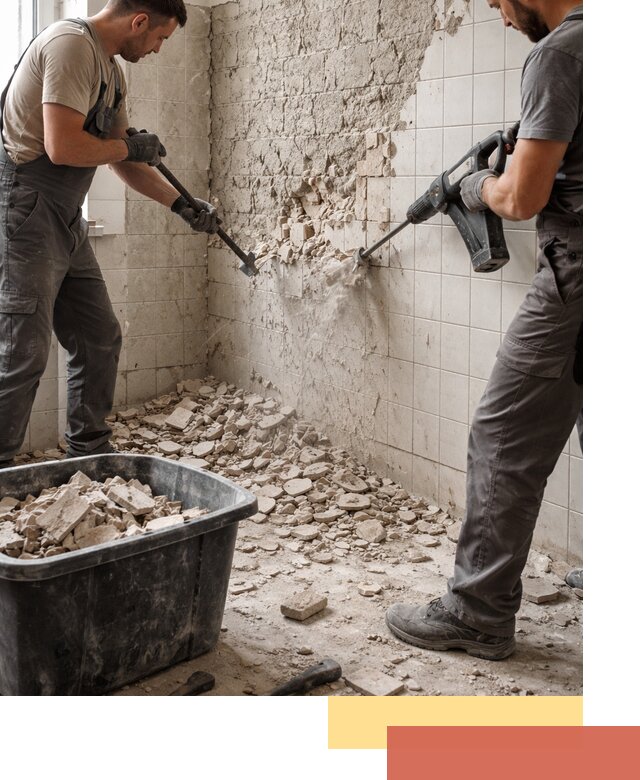 Демонтаж плитки со стен в Камышине быстро и аккуратно