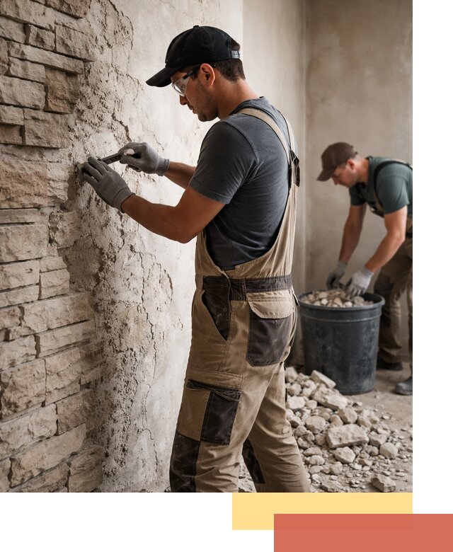 Демонтаж декоративного камня в Камышине профессионально и безопасно