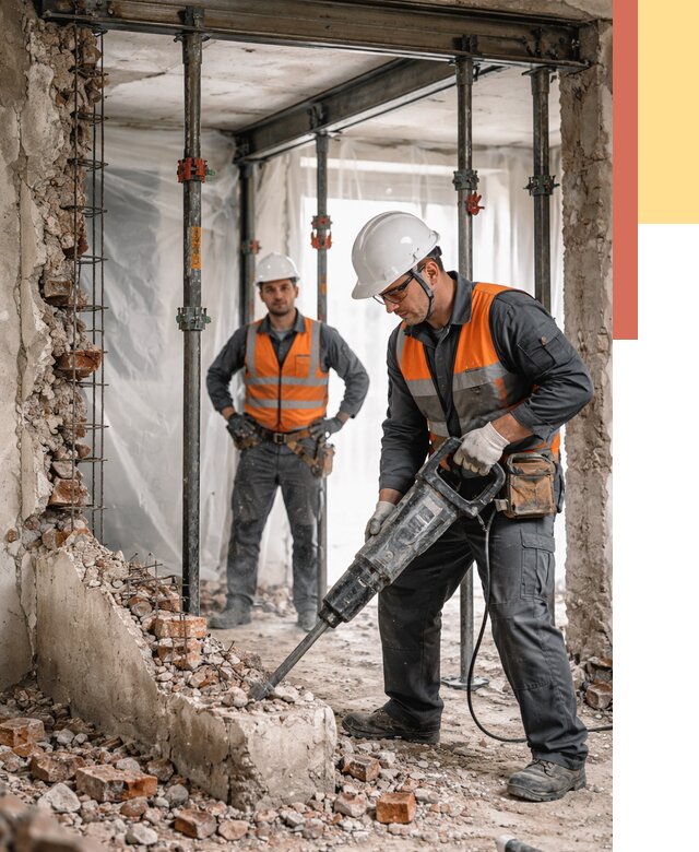 Снос несущих стен в Камышине от 10533 руб. — демонтаж несущей стены под ключ | ОТДЕЛОЧНИК-Кмш