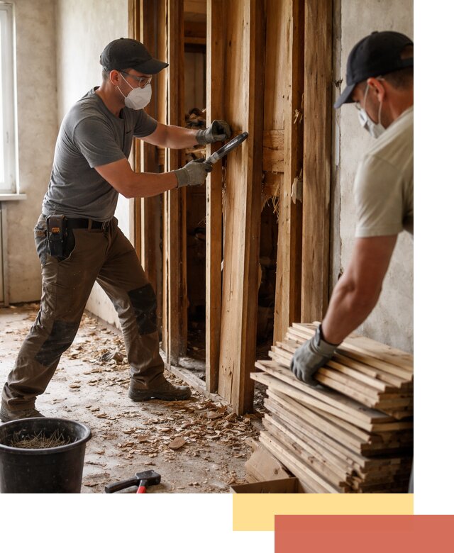 Демонтаж деревянных перегородок в Камышине быстро и аккуратно