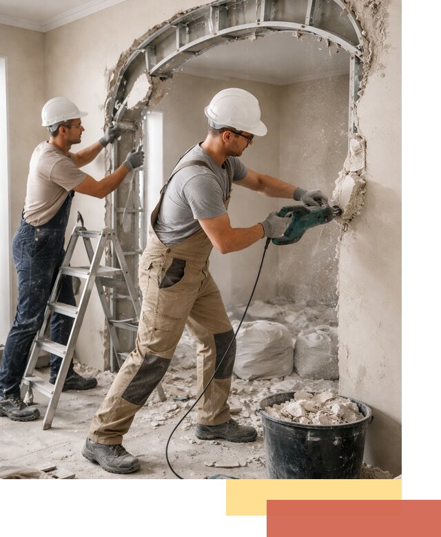 Демонтаж гипсокартонной арки в Камышине быстро и аккуратно