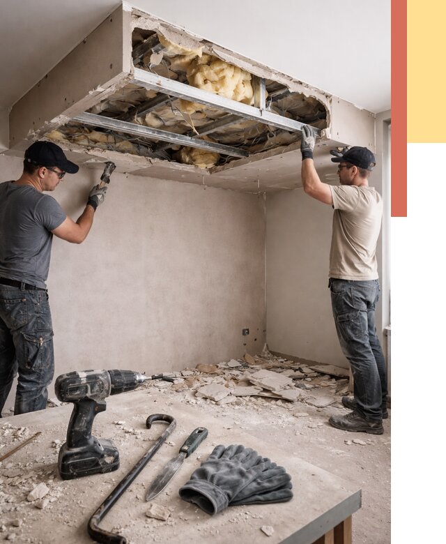 Демонтаж короба из гипсокартона в Камышине от 1562 руб. — быстро и недорого | ОТДЕЛОЧНИК-Кмш