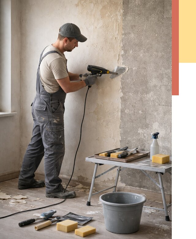 Очистка стен от клея в Камышине от 1901 руб. — снятие и удаление клея со стен | ОТДЕЛОЧНИК-Кмш