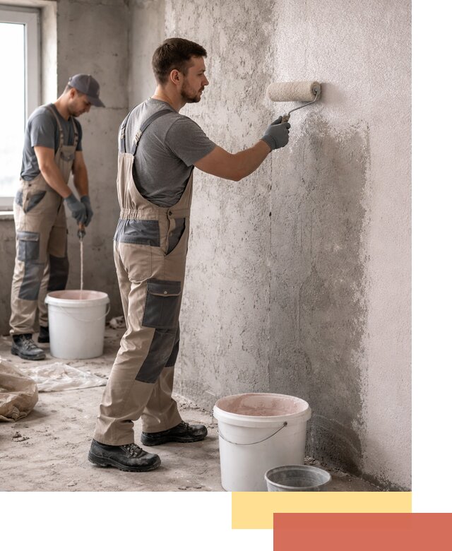 Нанесение бетоноконтакта на стены в Камышине для последующей отделки