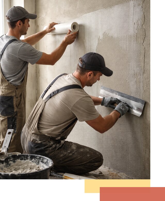 Армирование стен стеклосеткой в Камышине для прочной отделки