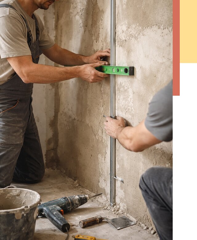 Установка штукатурных маяков в Камышине от 7193 руб. — быстро и недорого | ОТДЕЛОЧНИК-Кмш