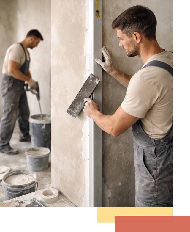 Выведение углов стен в Камышине: монтаж и оштукатуривание