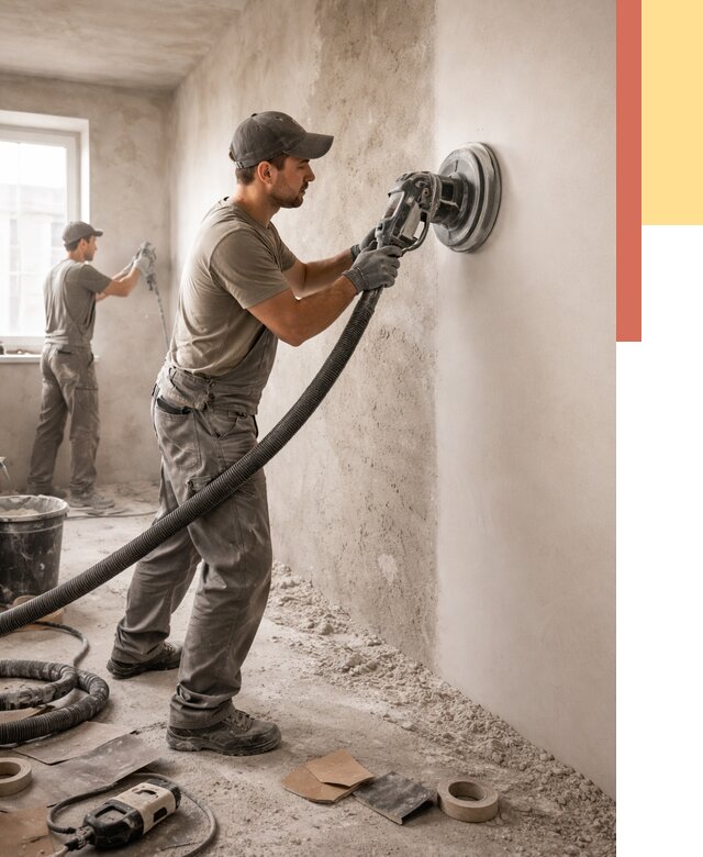 Шлифовка стен в Камышине от 1233 руб/м2 — быстро и недорого | ОТДЕЛОЧНИК-Кмш