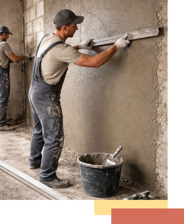 Штукатурка стен цементно-песчаная в Камышине профессионально