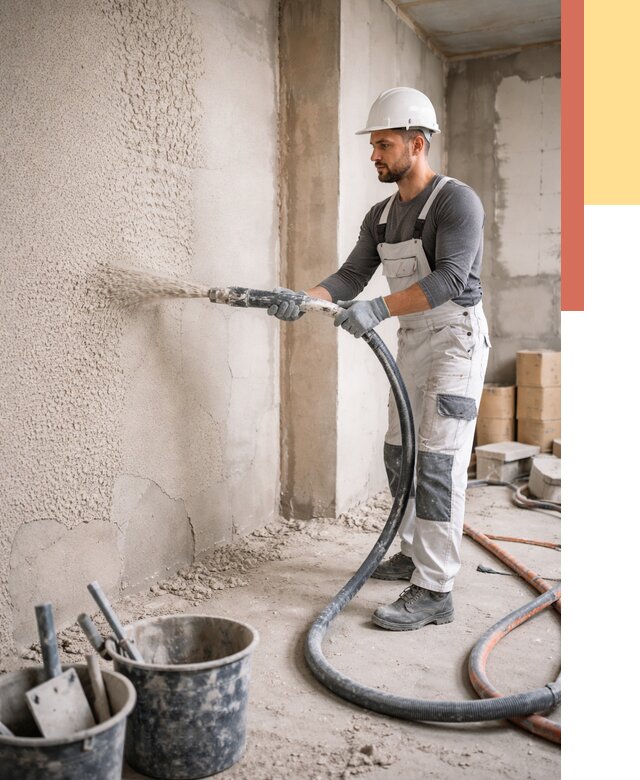 Машинная штукатурка стен в Камышине под ключ от 6679 руб./м2 | ОТДЕЛОЧНИК-Кмш