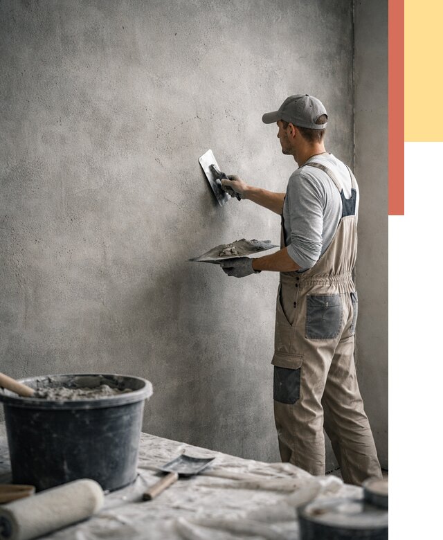 Декоративная штукатурка под бетон в Камышине от 2569 руб./м² — нанесение под ключ | ОТДЕЛОЧНИК-Кмш