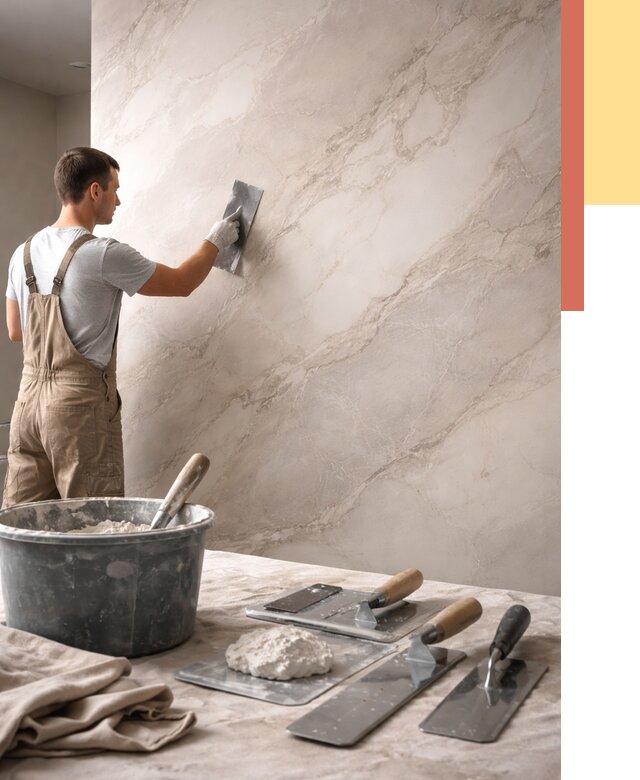 Декоративная штукатурка под мрамор в Камышине от 2877 руб./м² — быстро и недорого | ОТДЕЛОЧНИК-Кмш