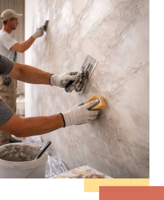 Декоративная штукатурка под мрамор в Камышине для стен и потолков