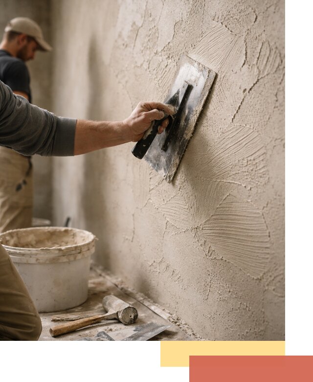 Фактурная штукатурка стен в Камышине — монтаж, отделка, реставрация