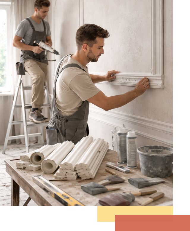 Монтаж лепнины на стены в Камышине профессионально и качественно