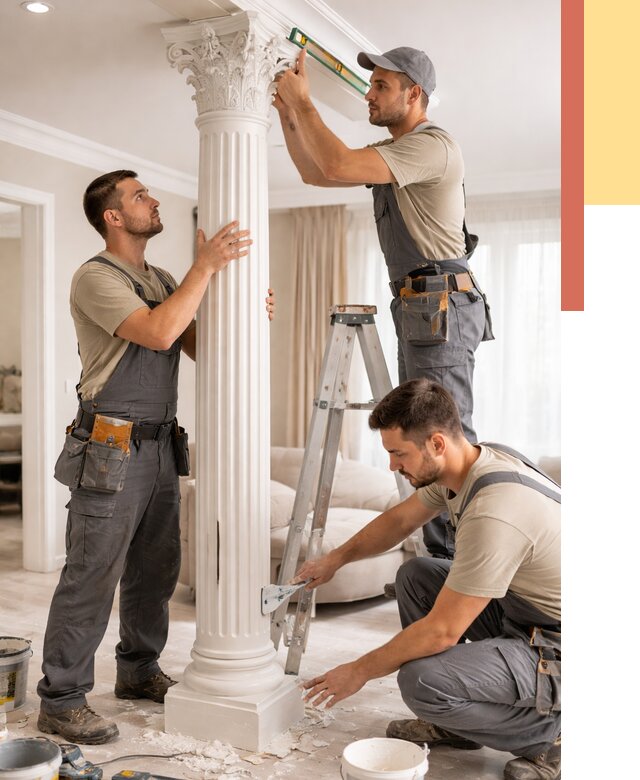 Установка декоративных колонн в Камышине от 12331 руб. под ключ | ОТДЕЛОЧНИК-Кмш