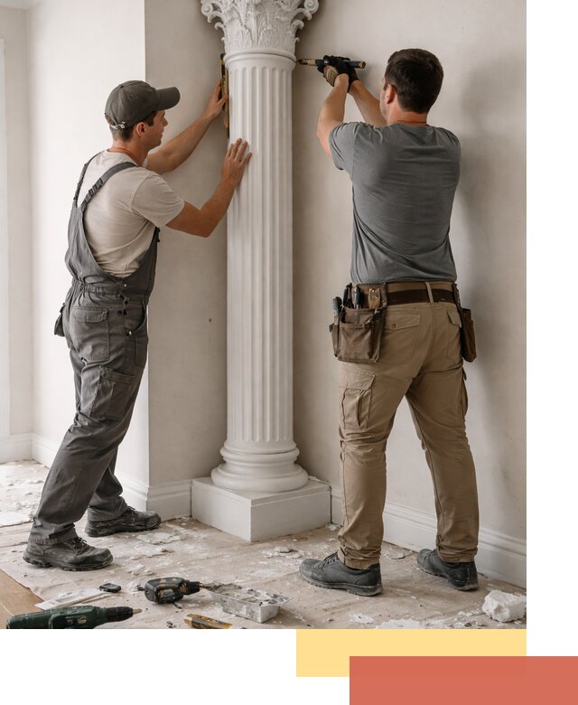 Установка декоративных колонн в Камышине под ключ