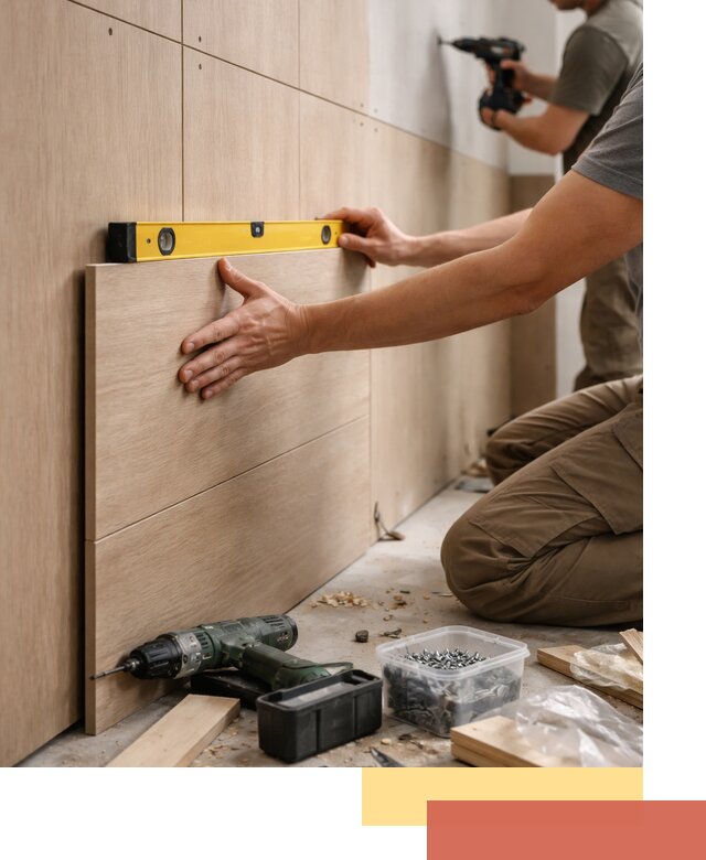 Профессиональный монтаж МДФ панелей на стены в Камышине