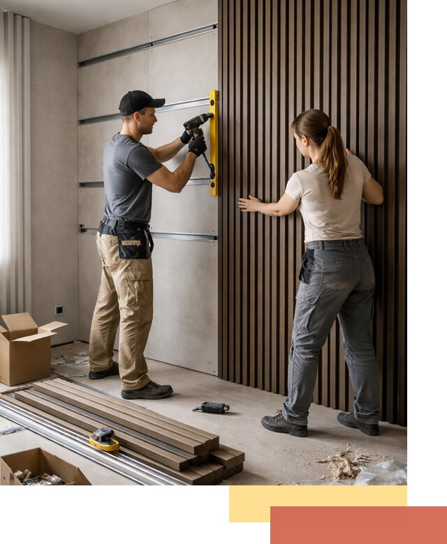 Монтаж реечных панелей на стены в Камышине