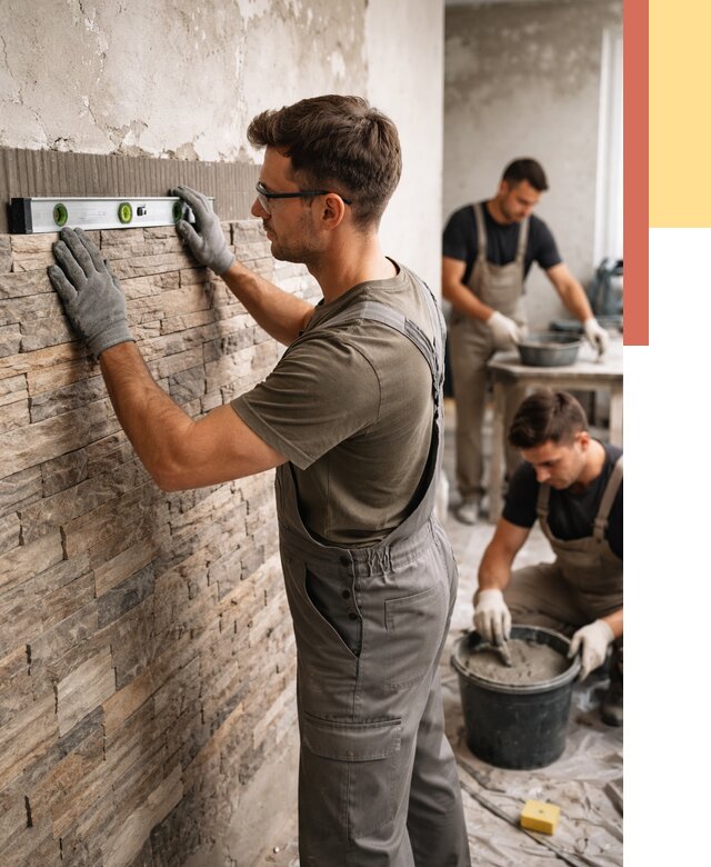 Монтаж искусственного камня в Камышине от 4624 руб. под ключ | ОТДЕЛОЧНИК-Кмш