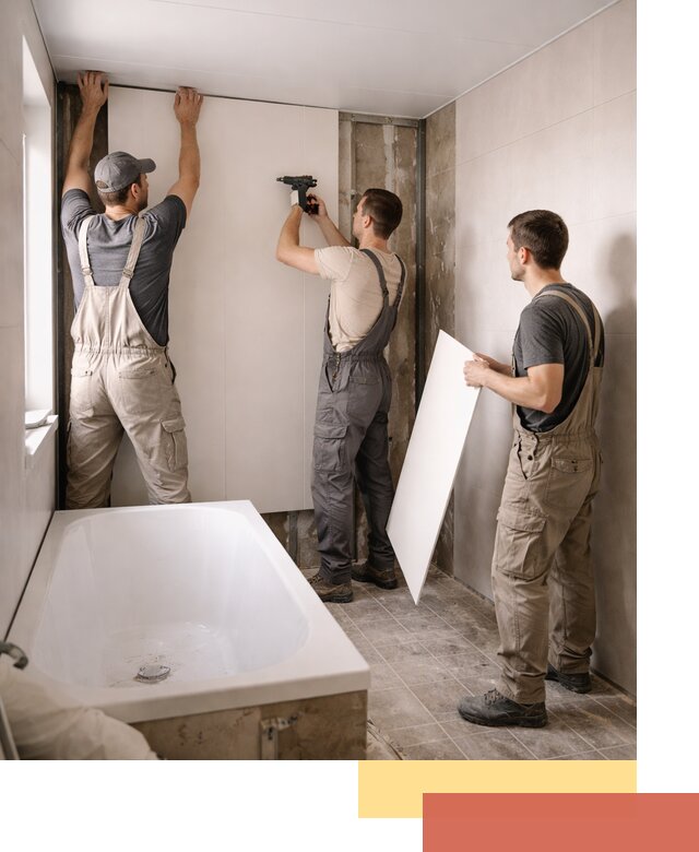 Отделка ванной панели ПВХ профессионально в Камышине