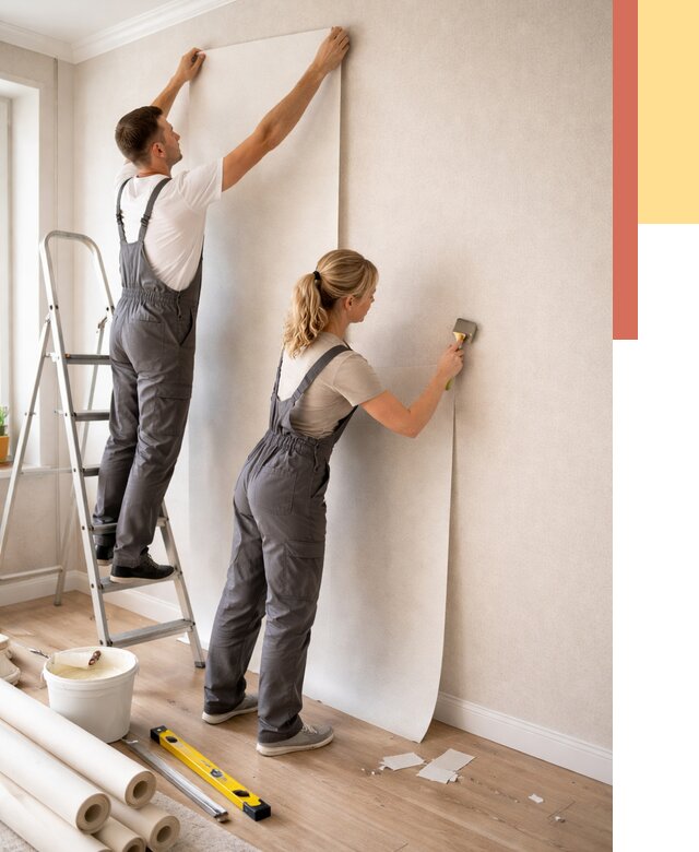 Поклейка флизелиновых обоев в Камышине от 6166 руб. | Быстро и недорого — ОТДЕЛОЧНИК-Кмш