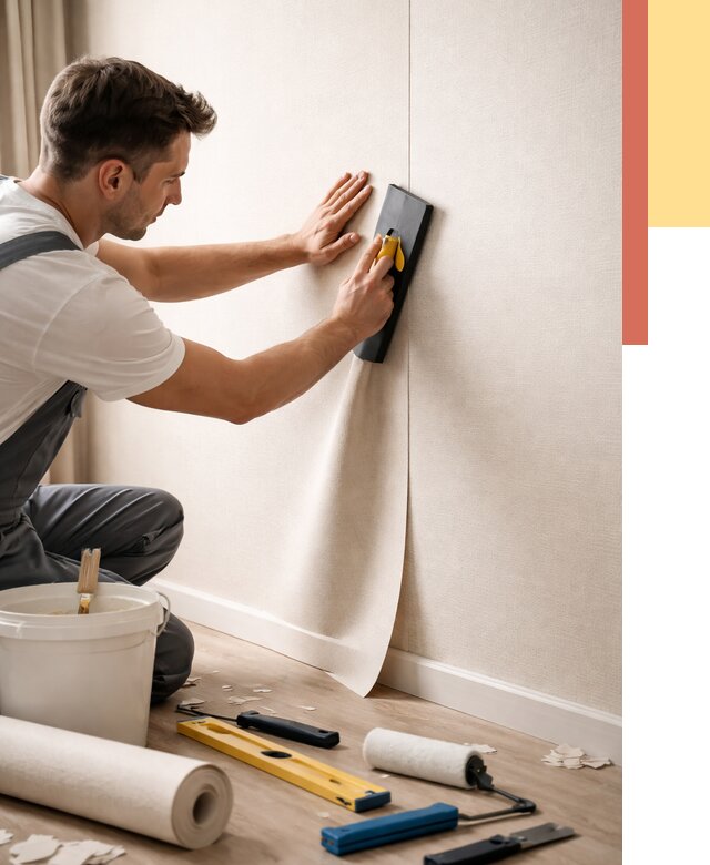 Поклейка виниловых обоев в Камышине от 4624 руб. | Быстро и недорого — ОТДЕЛОЧНИК-Кмш