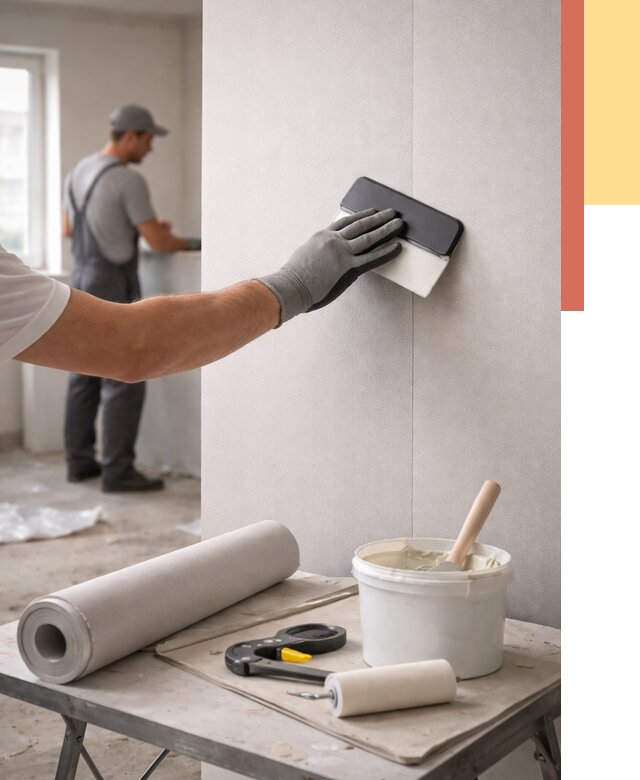 Поклейка обоев под покраску в Камышине от 3597 руб. за м2 | ОТДЕЛОЧНИК-Кмш