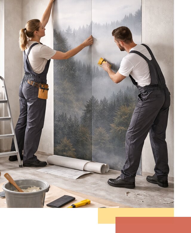 Поклейка фотообоев профессионально в Камышине под ключ