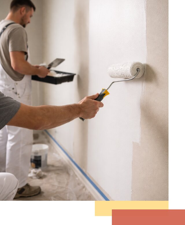 Покраска стен акриловой краской профессионально в Камышине