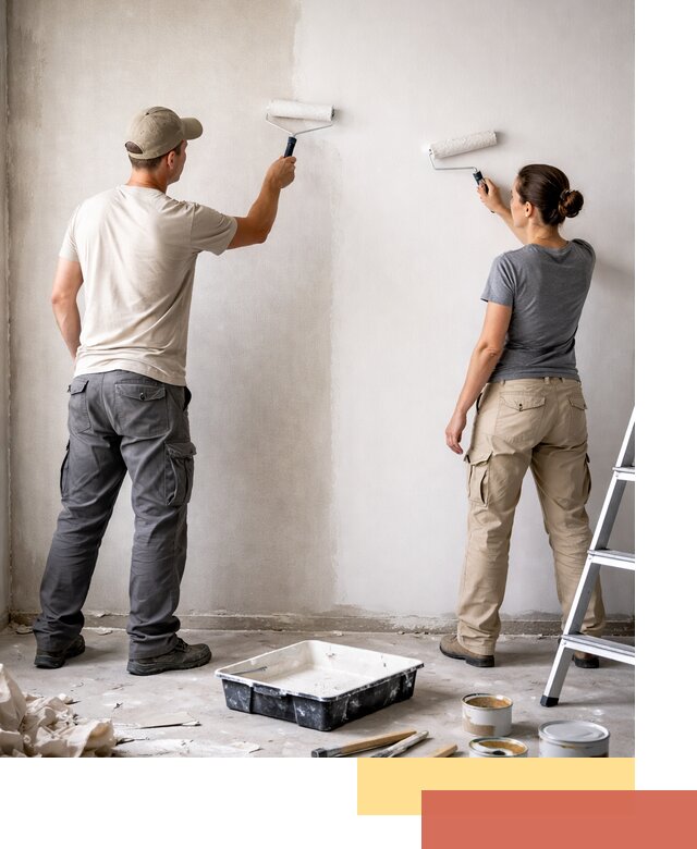 Окраска стен по стеклохолсту в Камышине качественно и долговечно