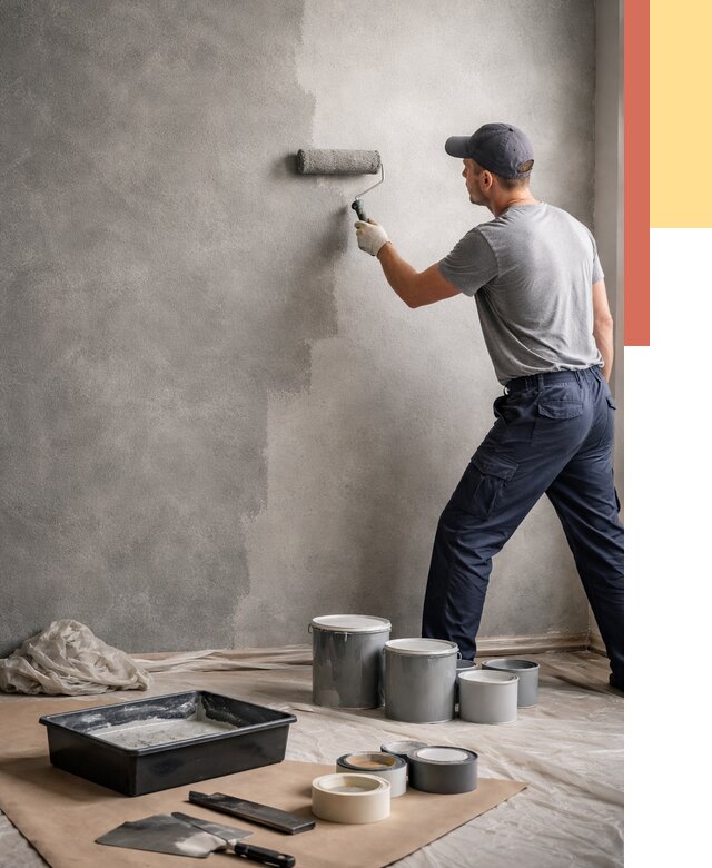 Покраска стен под бетон в Камышине от 668 руб. за м2 — быстро и недорого | ОТДЕЛОЧНИК-Кмш