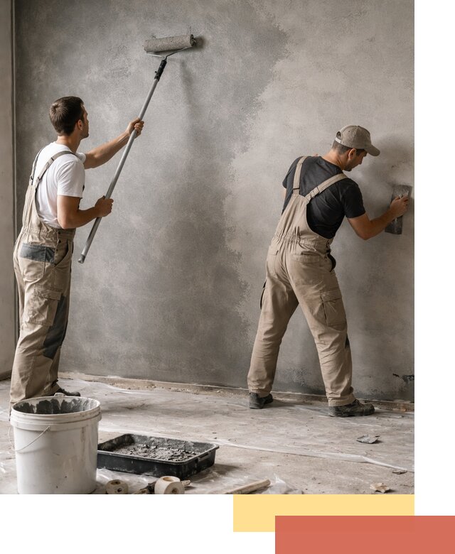 Покраска стен под бетон в Камышине профессионально и недорого