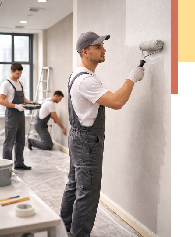 Покраска стен в офисе в Камышине от 8735 руб. — быстро и недорого | ОТДЕЛОЧНИК-Кмш