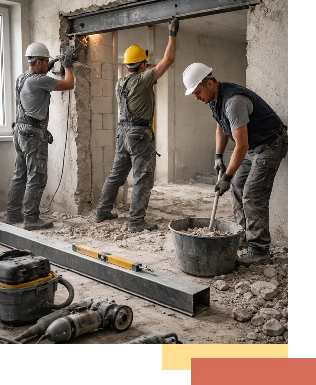 Создание проемов в стенах и несущих конструкциях в Камышине