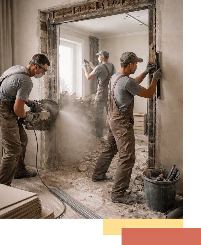 Расширение дверного проема под установку новой двери в Камышине