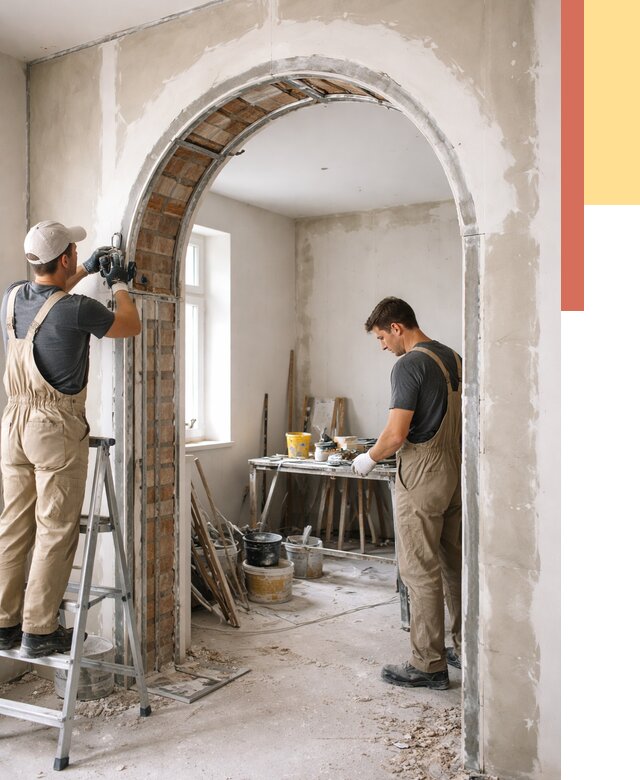 Устройство арочного проема в Камышине от 9762 руб. под ключ — быстро и недорого | ОТДЕЛОЧНИК-Кмш