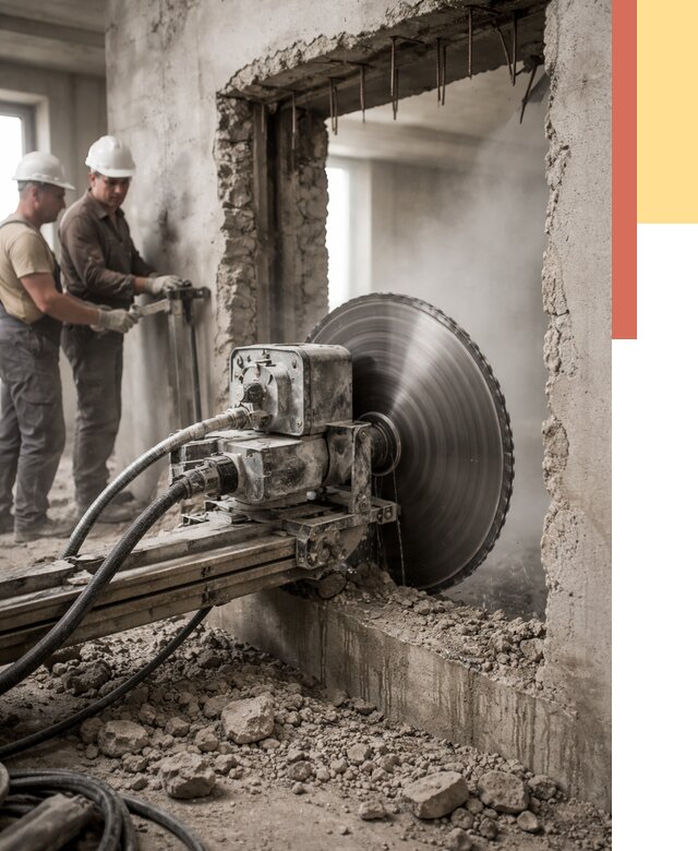 Алмазная резка проемов в Камышине от 4624 руб. быстро и недорого | ОТДЕЛОЧНИК-Кмш