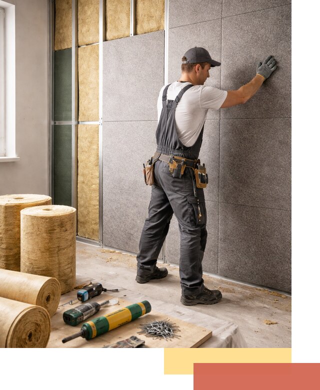 Профессиональная шумоизоляция стен в Камышине для квартиры и офиса