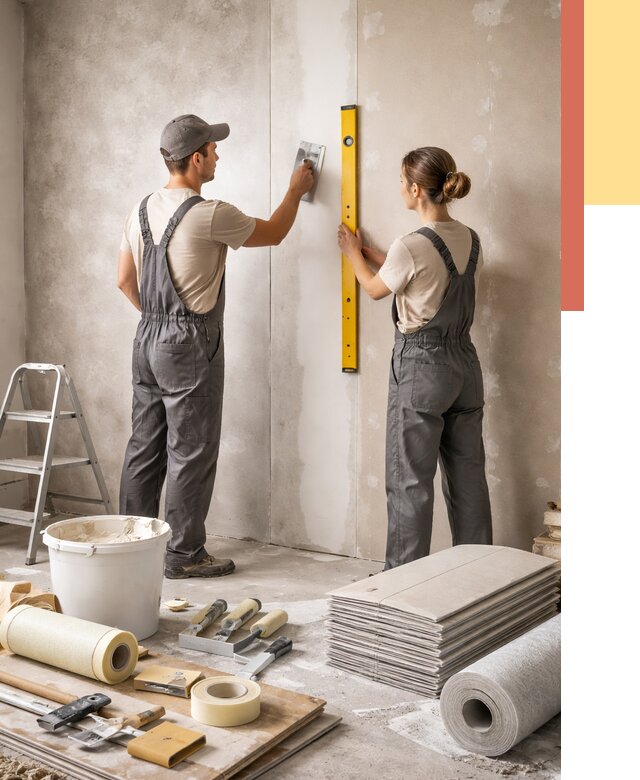 Отделка стен в Камышине от 1541 руб/м² — недорого, быстро, под ключ | ОТДЕЛОЧНИК-Кмш