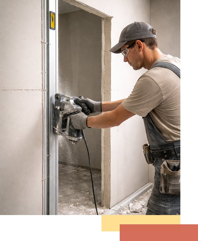 Устройство дверного проема в перегородке в Камышине