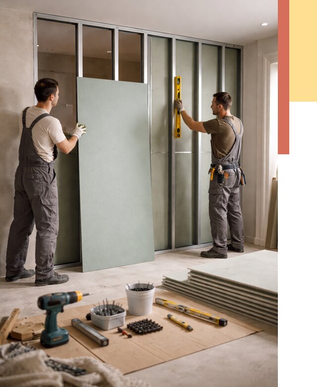 Перегородка из влагостойкого гипсокартона в Камышине от 4932 руб. — монтаж под ключ | ОТДЕЛОЧНИК-Кмш