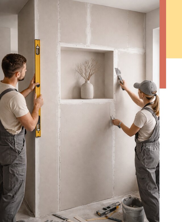 Перегородка из гипсокартона с нишей в Камышине от 3340 руб. под ключ | ОТДЕЛОЧНИК-Кмш