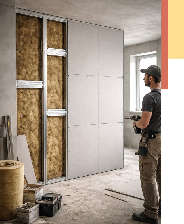 Усиленная перегородка под навеску в Камышине от 13153 руб. — монтаж под ключ | ОТДЕЛОЧНИК-Кмш