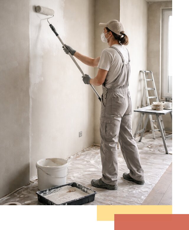 Покраска перегородок из гипсокартона в Камышине качественно и недорого