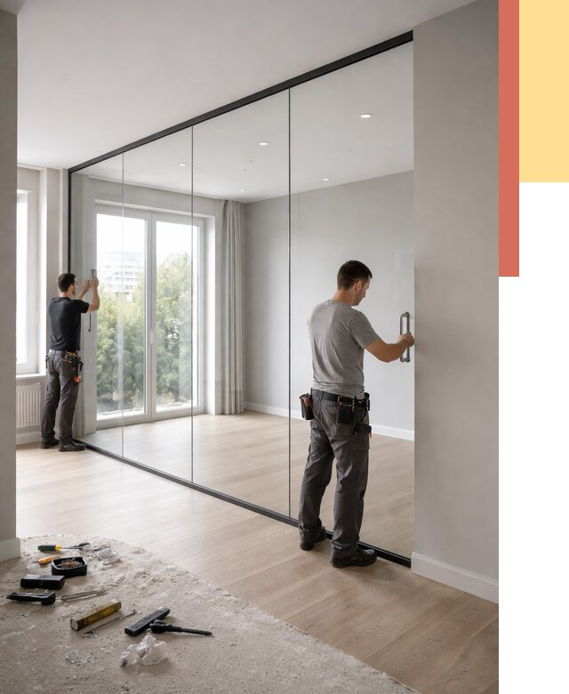 Изготовление стеклянных перегородок в Камышине от 12691 руб. под ключ | ОТДЕЛОЧНИК-Кмш